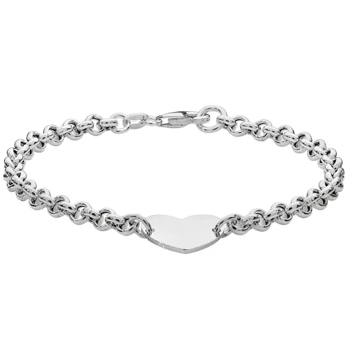 Silver Ladies' Heart Bracelet 5g